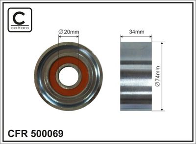 Tensioner Pulley, V-ribbed belt 500069