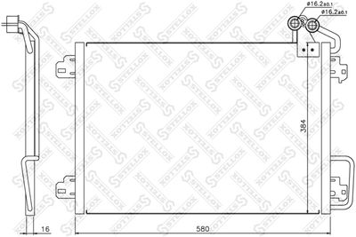 STELLOX 10-45197-SX Конденсатор, кондиционер 