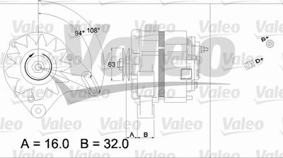 Генератор VALEO 436230 для FIAT UNO