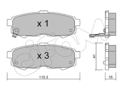 Bremsbelagsatz, Scheibenbremse