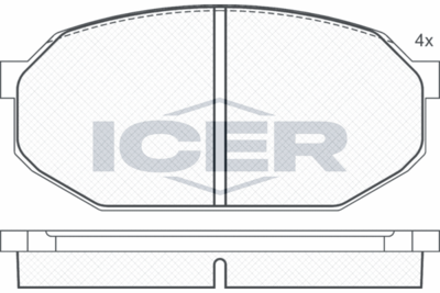 Комплект тормозных колодок, дисковый тормоз ICER 180401 для MITSUBISHI STARION