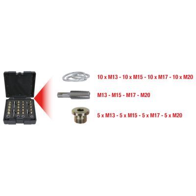 KS Tools Souprava k opravě závitu olejových van MASTER, 64dílná 150.1450