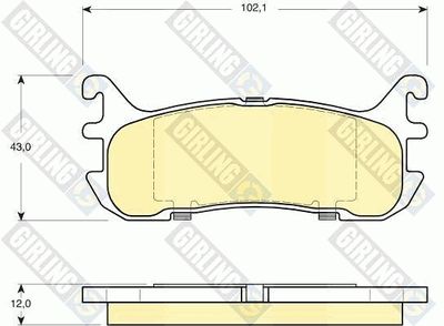 GIRLING 6133199 Тормозные колодки и сигнализаторы  для MAZDA 323 F V (BA) 1.5 16V