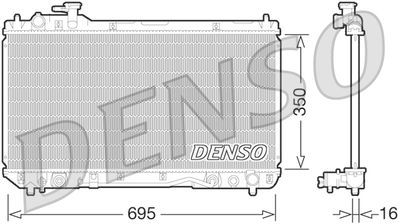 DENSO DRM50061 Радиатор охлаждения двигателя  для TOYOTA RAV 4 (Тойота Рав 4)