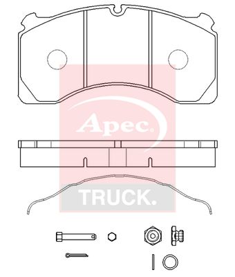 APEC Brake Pad Set, disc brake PAD29124K