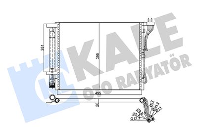 Конденсатор, кондиционер KALE OTO RADYATÖR 358010 для KIA OPTIMA