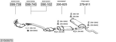 Układ wydechowy BOSAL SYS05570