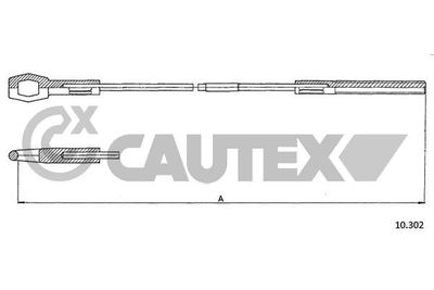Трос, управление сцеплением CAUTEX 762911 для VW KARMANN