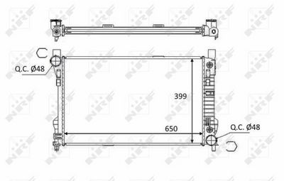 Radiator, engine cooling 58390