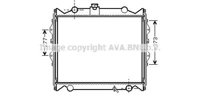 Радиатор, охлаждение двигателя AVA QUALITY COOLING TO2248 для TOYOTA LAND CRUISER