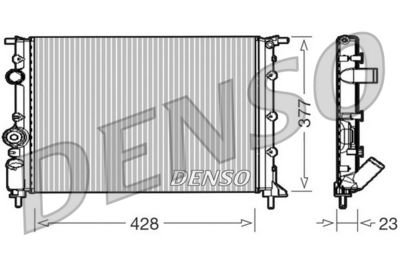 DENSO DRM23008 Радиатор охлаждения двигателя  для DACIA SOLENZA (Дача Соленза)