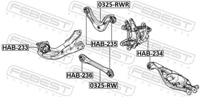 SUPORT TRAPEZ FEBEST HAB234 1
