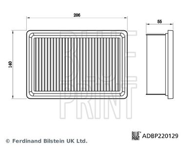 Filtr powietrza BLUE PRINT ADBP220129