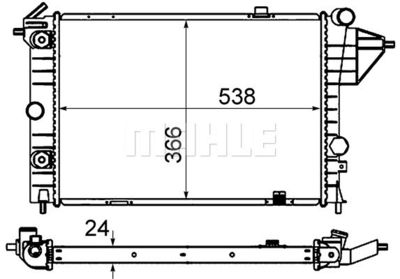 Радиатор, охлаждение двигателя WILMINK GROUP WG2183612 для OPEL VECTRA