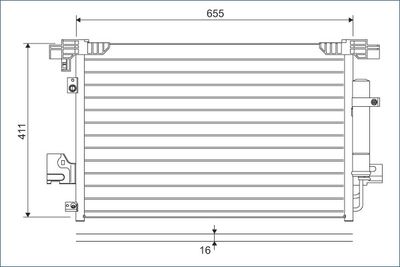 VALEO 814315 Радиатор кондиционера  для MITSUBISHI LANCER (Митсубиши Ланкер)