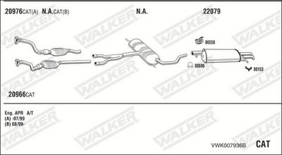 Изпускателна система WALKER VWK007936B
