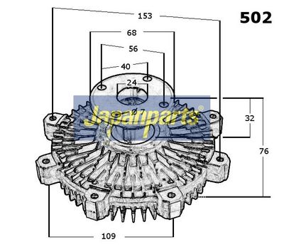 Koppling, kylarfläkt JAPANPARTS VC-502