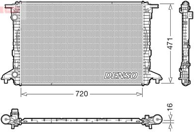Chladič, chlazení motoru DENSO DRM02049