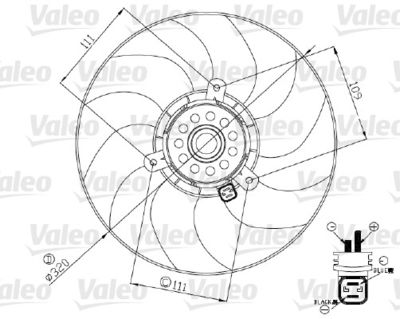 VALEO 696190 Вентилятор системи охолодження двигуна для PEUGEOT (Пежо)