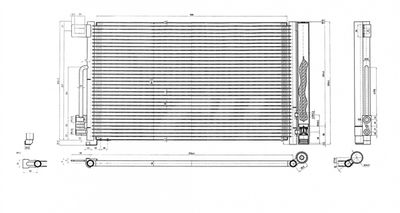 HART 608 680 Радиатор кондиционера  для PEUGEOT BIPPER (Пежо Биппер)