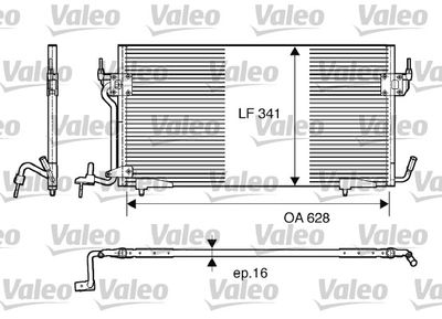 VALEO 817229 Радиатор кондиционера  для PEUGEOT 306 (Пежо 306)