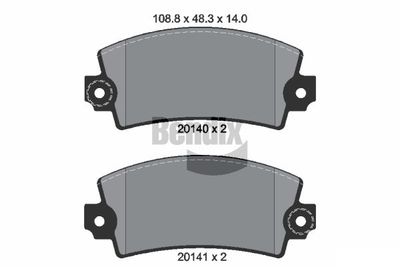 Комплект тормозных колодок, дисковый тормоз BENDIX Braking BPD1685 для FIAT 130