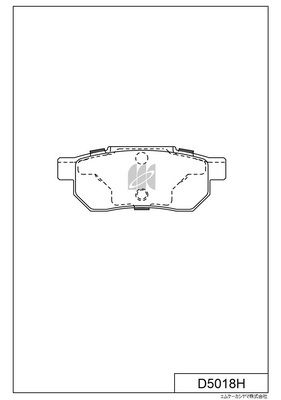 Комплект тормозных колодок, дисковый тормоз MK Kashiyama D5018H для HONDA ACTY