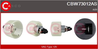 CASCO CBW73012AS Вентилятор салона  для AUDI V8 (Ауди В8)