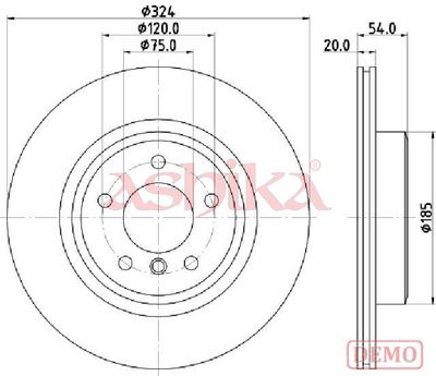 спирачен диск ASHIKA 61-00-0133C