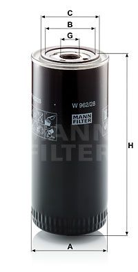 Oljefilter MANN-FILTER W 962/28