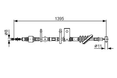 Тросик, cтояночный тормоз BOSCH 1 987 482 089 для SUZUKI X-90