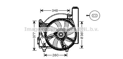 Вентилятор, охлаждение двигателя AVA QUALITY COOLING OL7531 для OPEL MERIVA