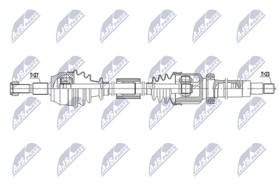 Приводной вал NTY NPW-FR-113 для FORD C-MAX