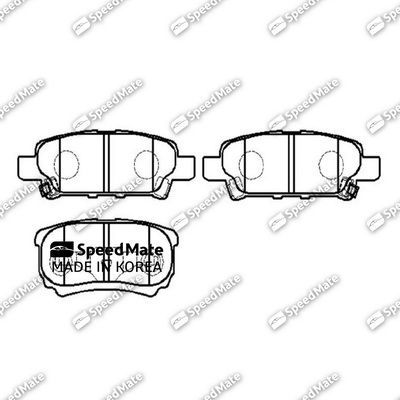 Комплект тормозных колодок, дисковый тормоз SpeedMate SM-BPJ361 для CHRYSLER SEBRING