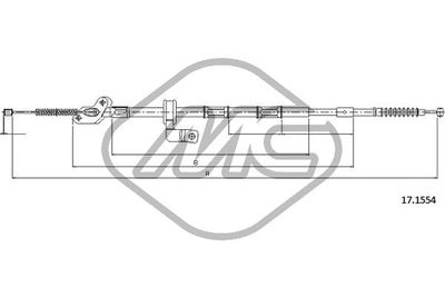 Тросик, cтояночный тормоз Metalcaucho 83516 для TOYOTA RAV 4