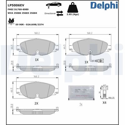 Brake Pad Set, disc brake LP5006EV