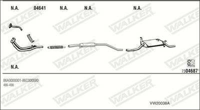 Изпускателна система WALKER VW20038A