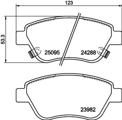 Комплект тормозных колодок, дисковый тормоз 8DB 355 021-131