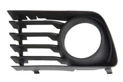 Voorbumper afdekking Voor Links (met mistlampgaten, plastic, zwart) past: TOYOTA PRIUS II W2 08.03-03.09