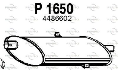 Средний глушитель выхлопных газов FENNO P1650 для CHRYSLER VOYAGER