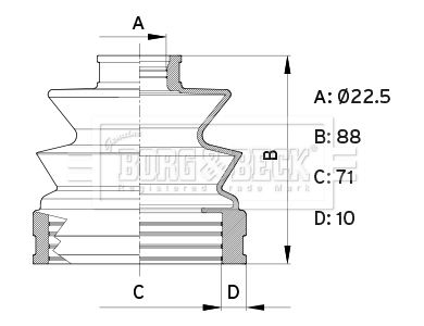 Bellow, drive shaft Borg & Beck BCB6414