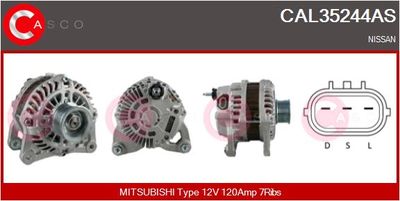 Генератор CASCO CAL35244AS для NISSAN NOTE