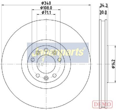 спирачен диск JAPANPARTS DI-0636C