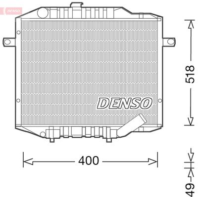 Радиатор, охлаждение двигателя DENSO DRM45037 для MITSUBISHI L