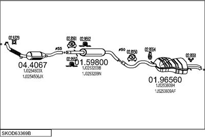 SISTEM DE ESAPAMENT MTS SKOD63369B013086