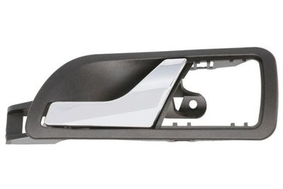 Door handle Achter Links (binnen, chroom/zwart) past: SKODA FABIA I 08.99-03.08