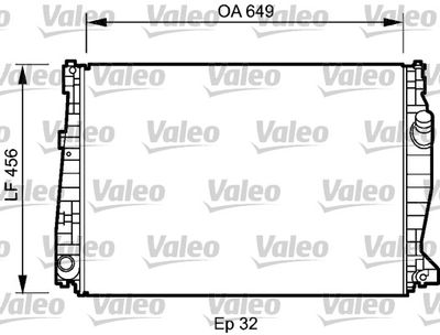 VALEO 735021 Радіатор охолодження двигуна для ALFA ROMEO (Альфа-ромео)