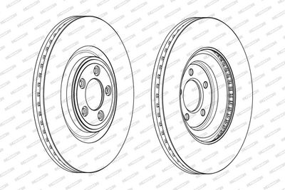 Brake disc Voor Links/Rechts past: VOLVO S60 II, S80 II, V60 I  JAGUAR F-TYPE, S-TYPE II, XF I, XF SPORTBRAKE, XJ, XK II 2.0-5.0 04.02-
