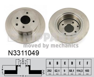 NIPPARTS N3311049 Тормозной диск 