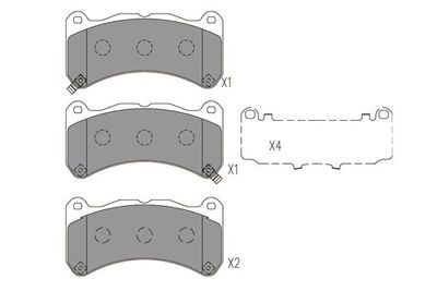 Kavo Parts Комплект тормозных колодок, дисковый тормоз